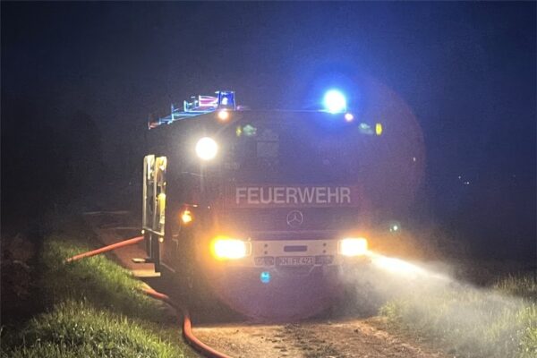 FW Reichenau: Brennende Riedballen gelöscht, Reichenau-Mittelzell – 11.04.2025